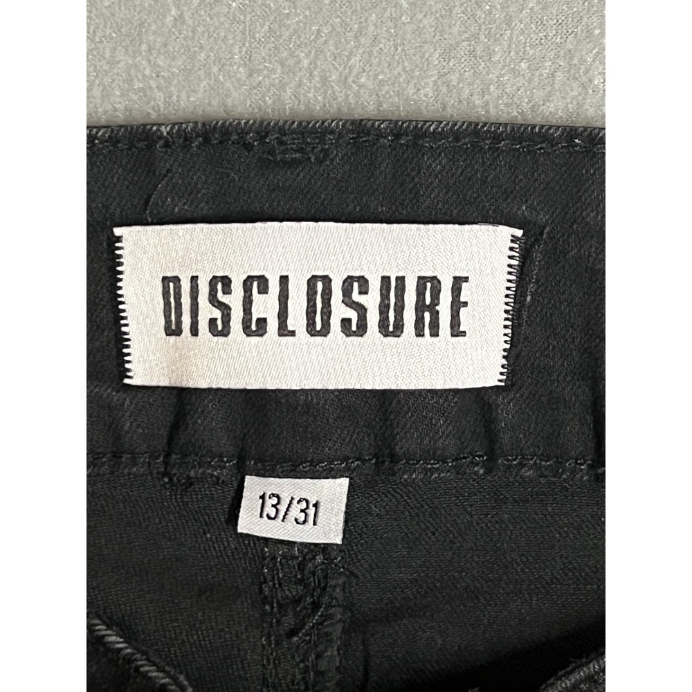 DISCLOSURE Women's Black Mid-Rise Kick Flare Jeans Size 13/31 Stretch Denim - Picture 4 of 9
